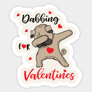 Dabbing For Valentines Sticker